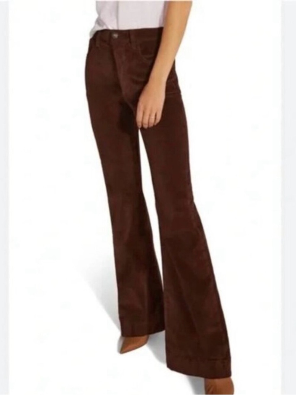 Favorite Daughter Chocolate Brown Flared Corduroy Pants